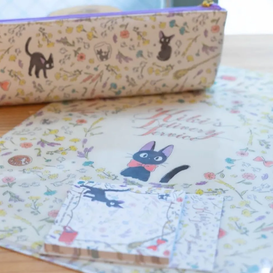 Maison Ghibli Storage-A4 Size Clear With 3 Flaps Flowers - Kiki'S Delivery Service
