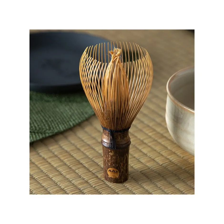 Maison Ghibli Kitchenware-Akahada-Yaki Matcha Tea Bowl & Whisk - My Neighbor Totoro