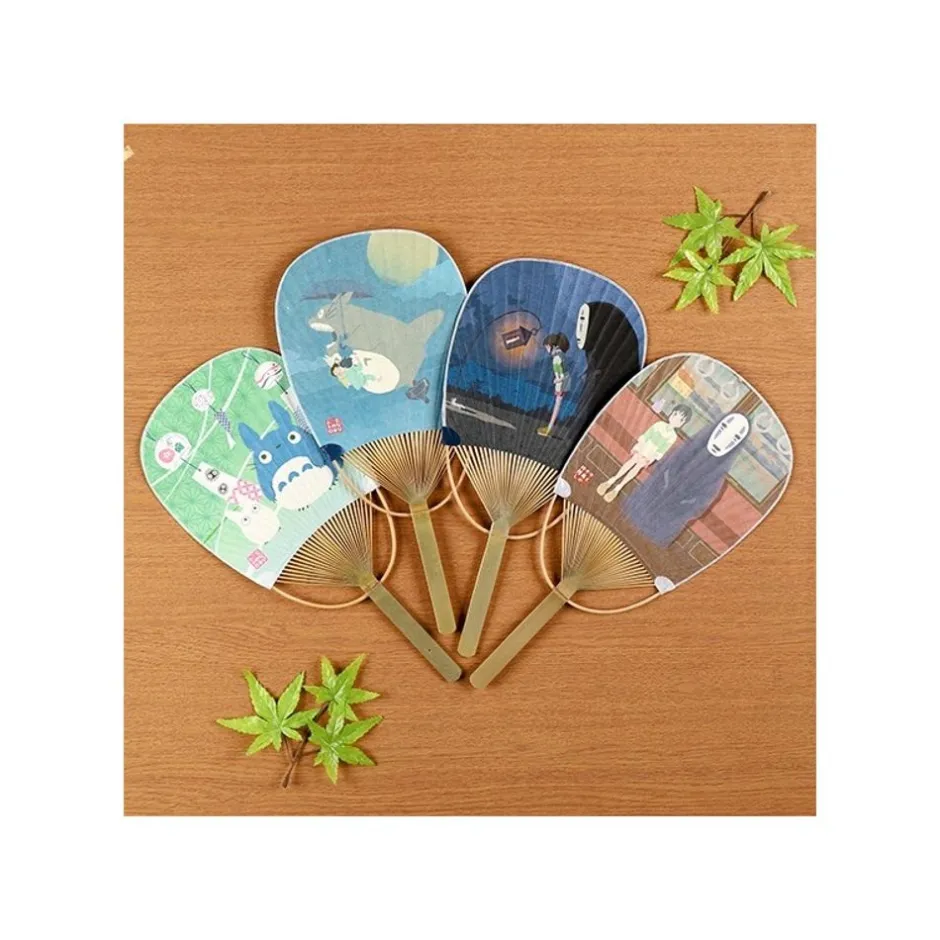Maison Ghibli Accessories-Bamboo Fan Chihiro & No Face - Spirited Away