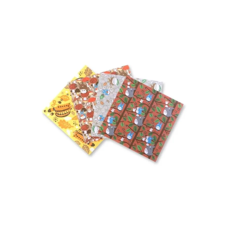 Maison Ghibli Postcards And Letter Papers-Chiyogami Paper Autumn - My Neighbor Totoro