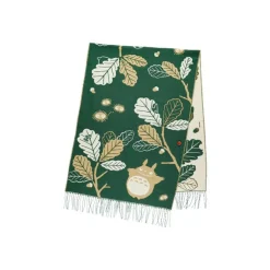 Maison Ghibli Outfits-Dark Green Stole Oak Leaves - My Neighbor Totoro