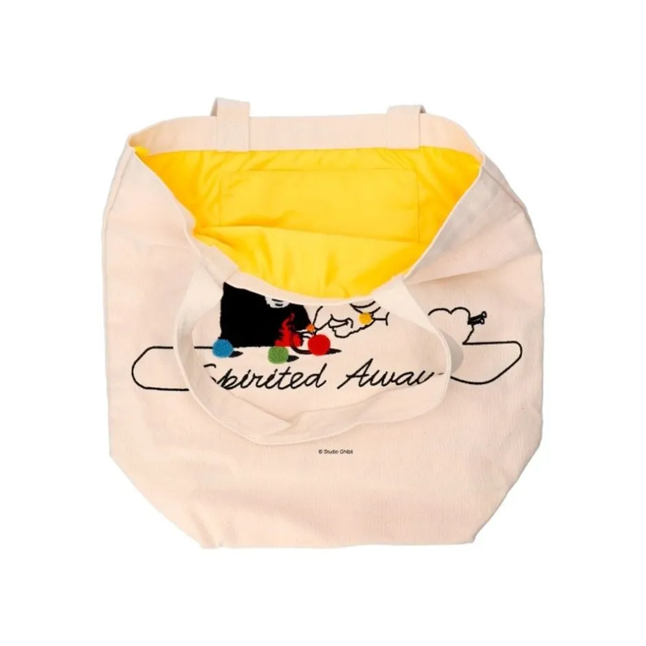 Maison Ghibli Bags-Embroidery Canvas Tote Bag No Face Knitting - Spirited Away