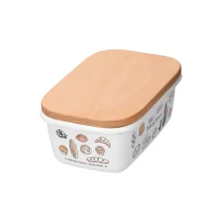 Maison Ghibli Kitchenware-Enamel Butter Dish With Wooden Lid Viennese Pastries 500Ml - Kiki'S D