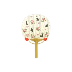 Maison Ghibli Accessories-Japanese Bamboo Fan Rose Garden - Kiki'S Delivery Service