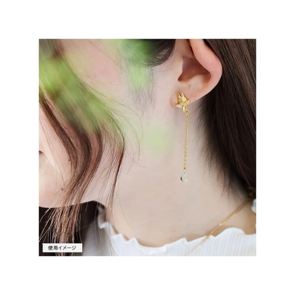 Maison Ghibli Jewellery-Jewel Earring Totoro White Drop - My Neighbor Totoro