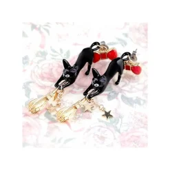 Maison Ghibli Jewellery-Jiji With Broom Pierced Earrings - Kiki'S Delivery Service