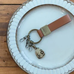 Maison Ghibli Keychains-Leather Key Chain Robot - Castle In The Sky
