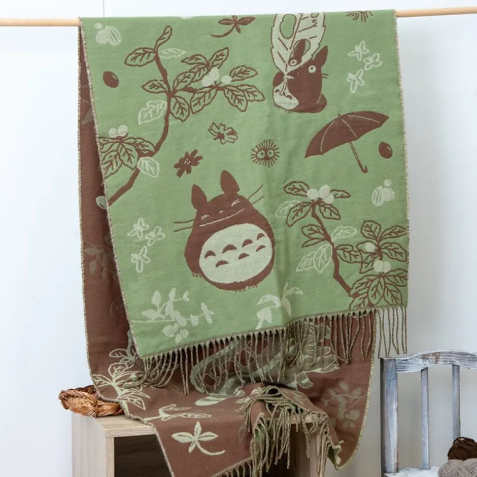 Maison Ghibli Outfits-Light Green Stole Totoro & Catbus - My Neighbor Totoro