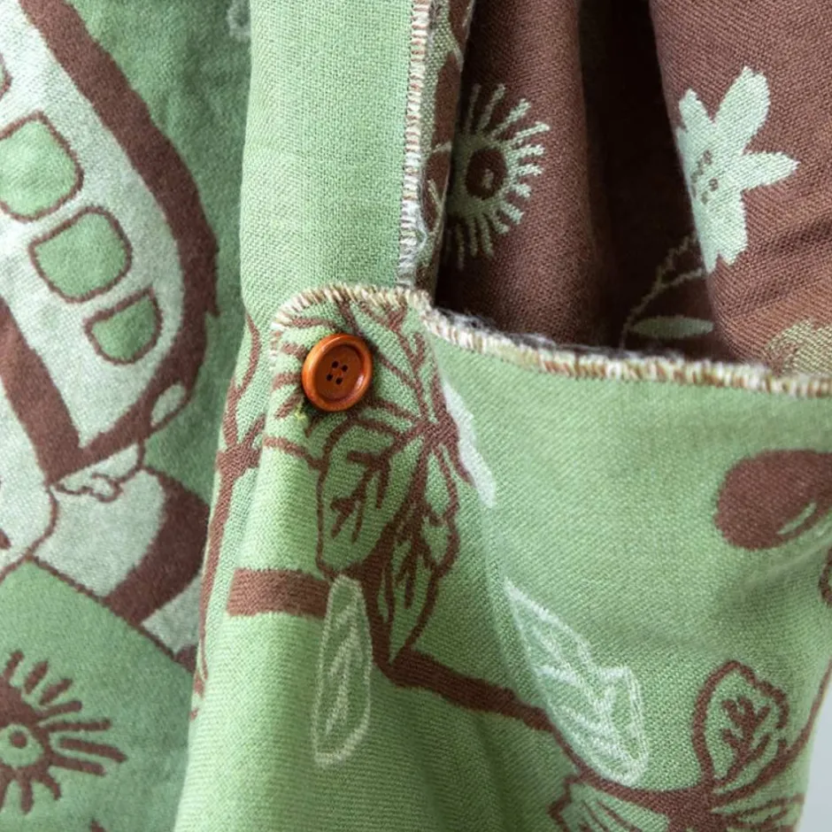 Maison Ghibli Outfits-Light Green Stole Totoro & Catbus - My Neighbor Totoro