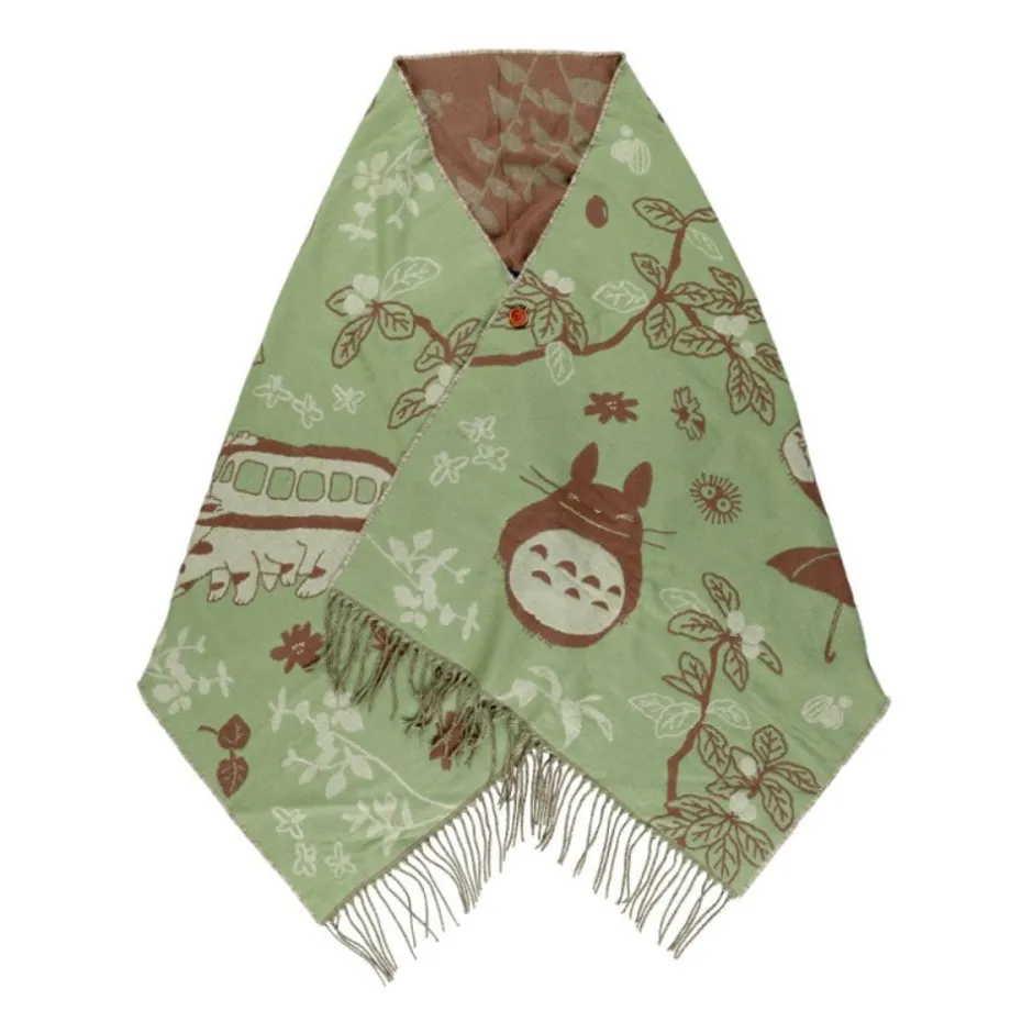 Maison Ghibli Outfits-Light Green Stole Totoro & Catbus - My Neighbor Totoro