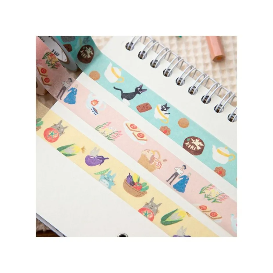 Maison Ghibli Small Equipment-Masking Tape Break Time Flowers - Howl'S Moving Castle