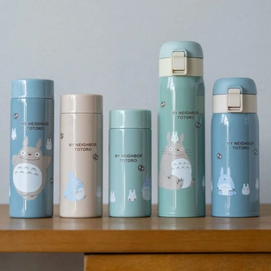 Maison Ghibli Kitchenware-Mat Light Green Thermos Bottle 480Ml - My Neighbor Totoro