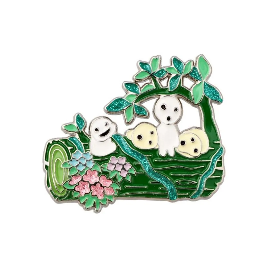 Maison Ghibli Pins-Metal Brooch Kodama - Princess Mononoke
