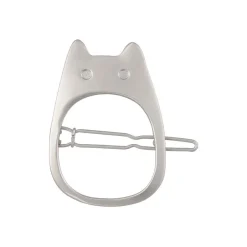Maison Ghibli Jewellery-Metal Hair Clip White Totoro - My Neighbor Totoro
