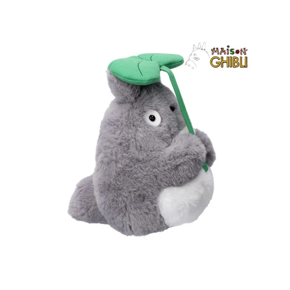 Maison Ghibli Nakayoshi Plush-Nakayoshi Plush Big Totoro With Leaf - My Neighbor Totoro
