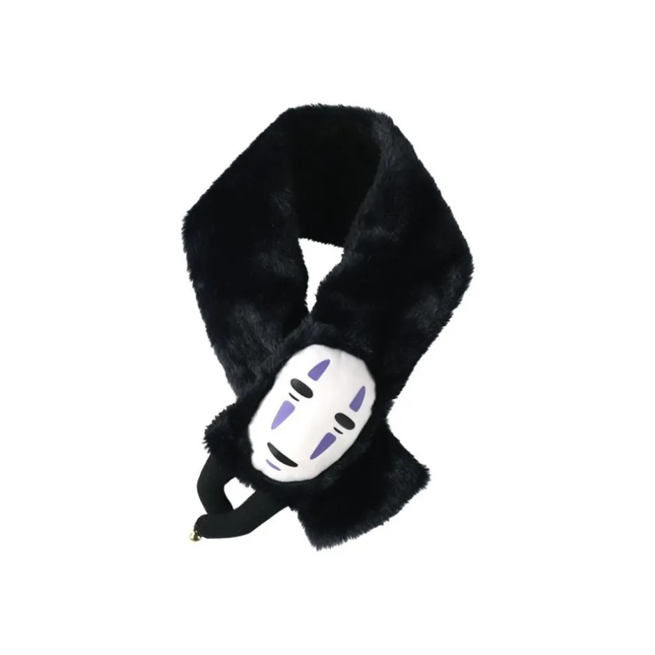 Maison Ghibli Outfits-No Face Plush Scarf - Spirited Away