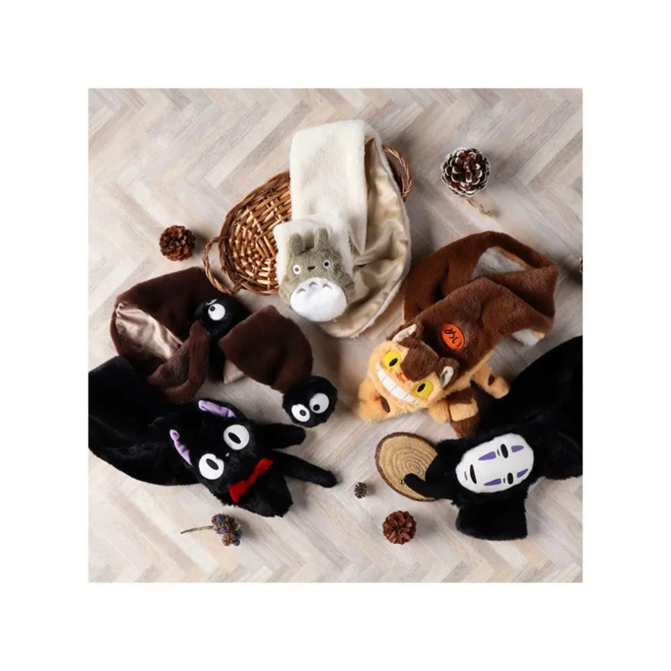 Maison Ghibli Outfits-No Face Plush Scarf - Spirited Away