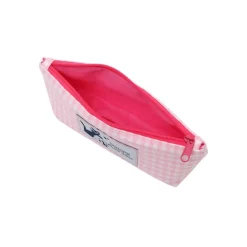Maison Ghibli Storage-Pink Checkered Pencil Case - Kiki'S Delivery Service
