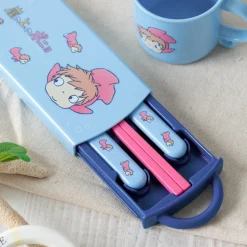Maison Ghibli Kitchenware-Set Chopsticks Spoon Fork Ponyo In The Ocean - Ponyo On The Cliff