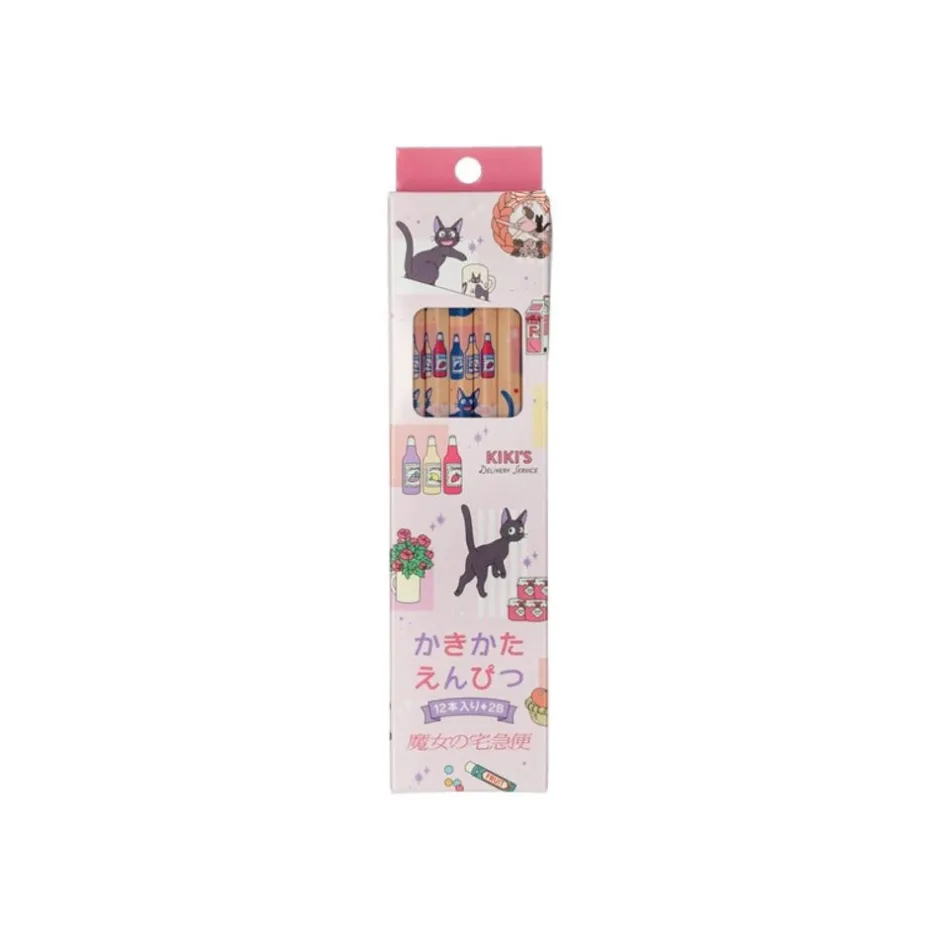 Maison Ghibli Writing-Set Of 12 2B Pencils Jiji & Kiki Shopping - Kiki'S Delivery Service
