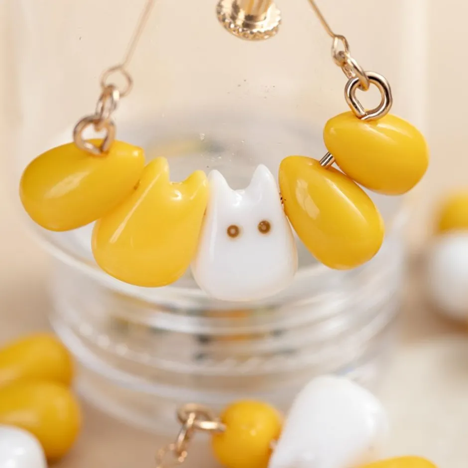 Maison Ghibli Jewellery-Small Totoro & Corn Pierced Earrings - My Neighbor Totoro