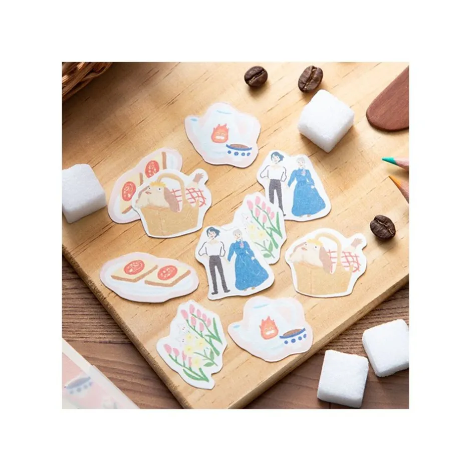 Maison Ghibli Small Equipment-Sticker Set Break Time Flowers - Howl'S Moving Castle