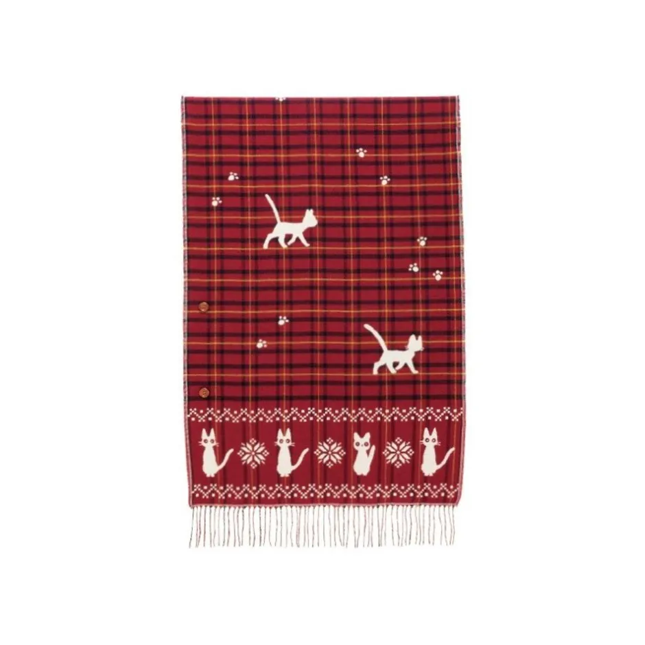 Maison Ghibli Outfits-Stole With Button Jiji Check Pattern - Kiki'S Delivery Service