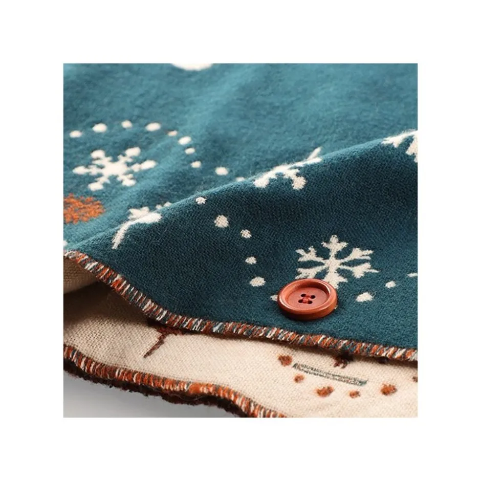 Maison Ghibli Outfits-Stole With Button Walking In Snow - My Neighbor Totoro