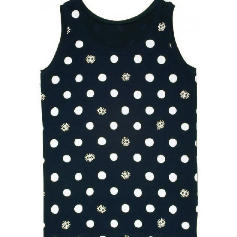 Maison Ghibli Outfits-Tank Top Totoro Kurosuke Dots Black(Ladies) - My Neighbor Totoro