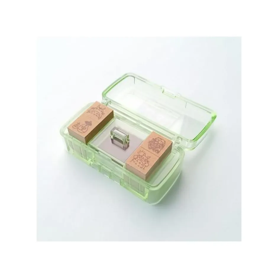 Maison Ghibli Small Equipment-Totoro & Catbus Mini Stamp Set Green - My Neighbor Totoro