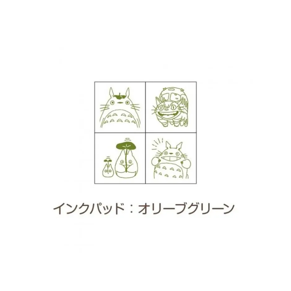Maison Ghibli Small Equipment-Totoro & Catbus Mini Stamp Set Green - My Neighbor Totoro