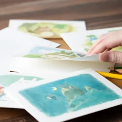 Maison Ghibli Postcards And Letter Papers-Watercolour Greeting Cards 24 X 15,8 Cm Ashitaka And Yakul - Princess