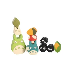 Maison Ghibli Toys-Wood Figurine Totoro With Soot Sprites - My Neighbor Totoro