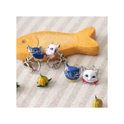Maison Ghibli Jewellery-Yuki & Moon Pierced Earrings - The Cat Returns